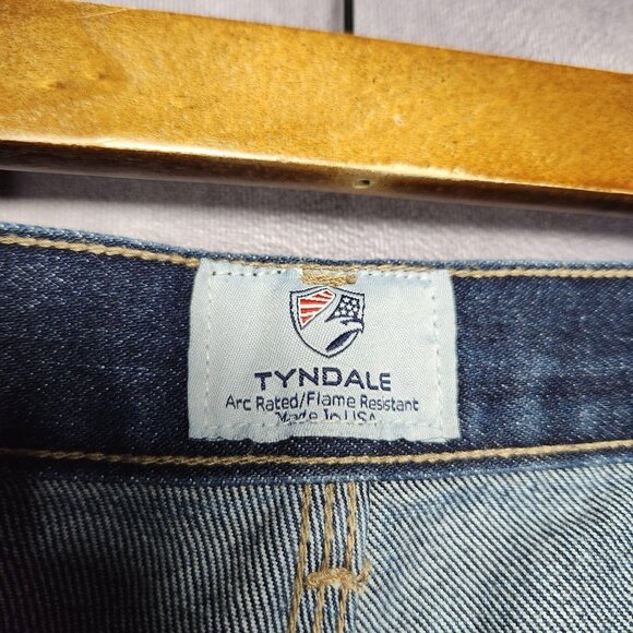 Tyndale FR Jeans Mens 38x33 Blue Arc Rated Flame Resistant Workwear USA Denim - Picture 5 of 16